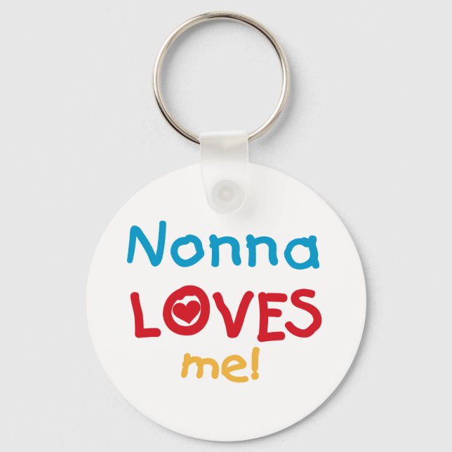 Porte-clés Nonna aime mes t-shirts et cadeaux (Recto)