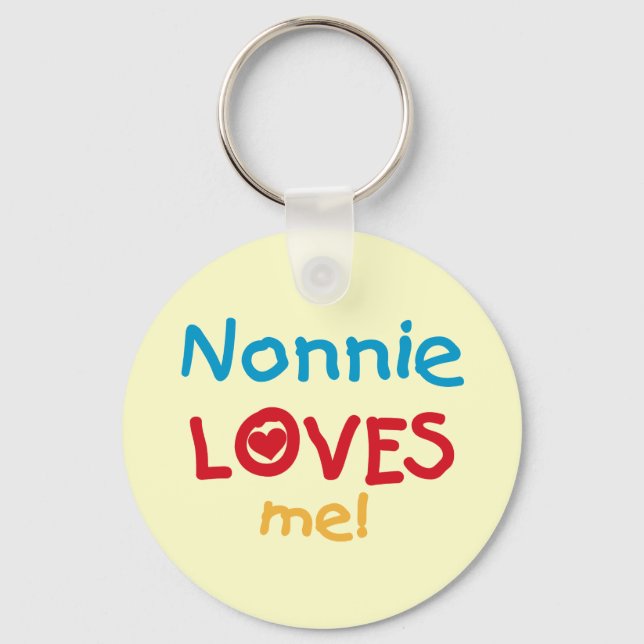 Porte-clés Nonnie aime moi t-shirts et cadeaux (Recto)