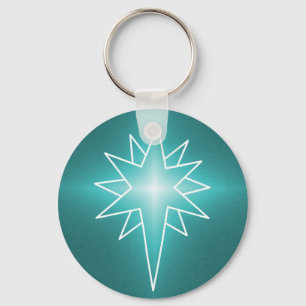 Porte-clés Northern Star Christmas Keychain, Teal