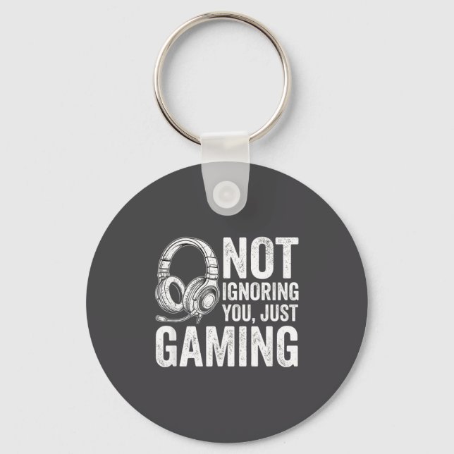 Porte-clés Not Ignoring You Gaming Headset Graphic Video Game (Recto)