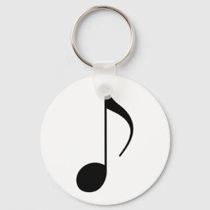 Porte-clés note musicale noire