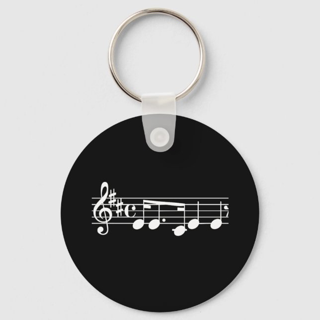 Porte-clés Notes musicales (Recto)