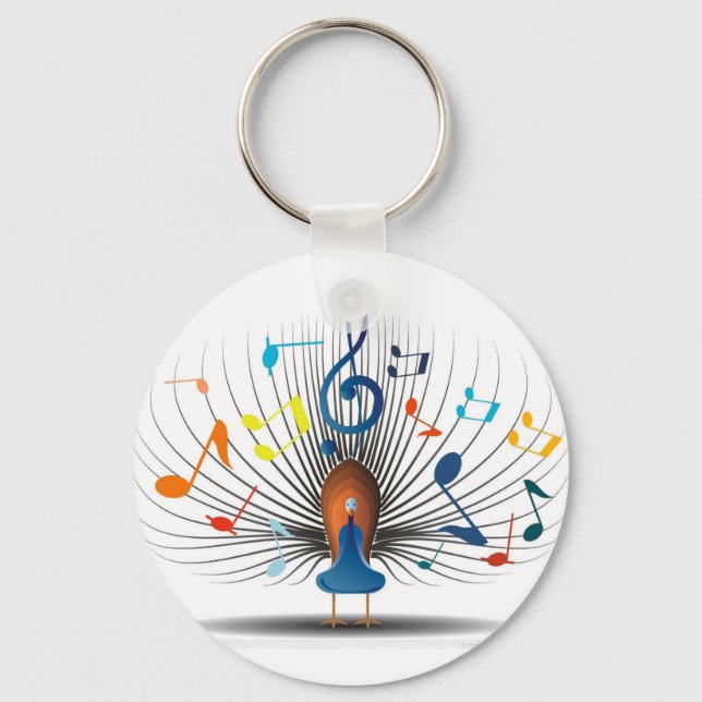 Porte-clés Notes musicales Peecock (Recto)