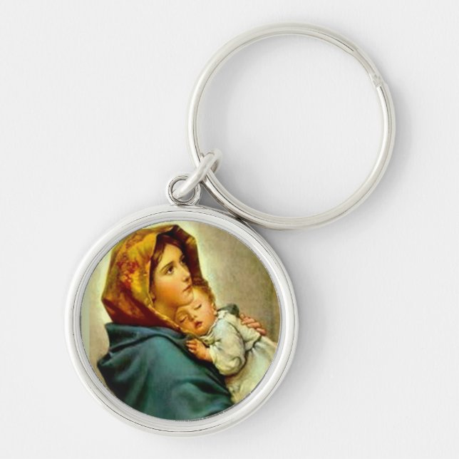 Porte-clés Notre-Dame de la Rue Béni Mère Bébé Jésus (Devant)