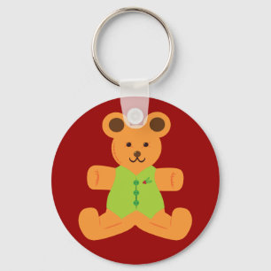 Porte-clés Nounours de Noël mignon