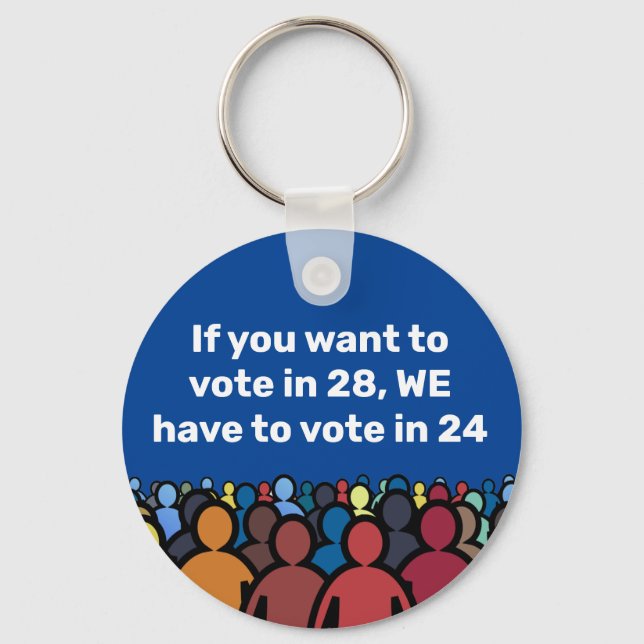 Porte-clés Nous devons voter en 24 (Recto)