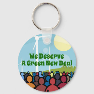Porte-clés Nous méritons un New Deal vert