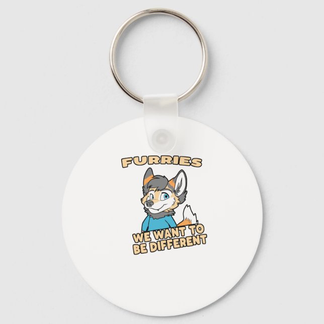 Porte-clés Nous Voulons Être Différents Fandom Furry Fursuit  (Recto)
