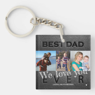 Porte-clés Nous vous aimons papa photos personnalisées