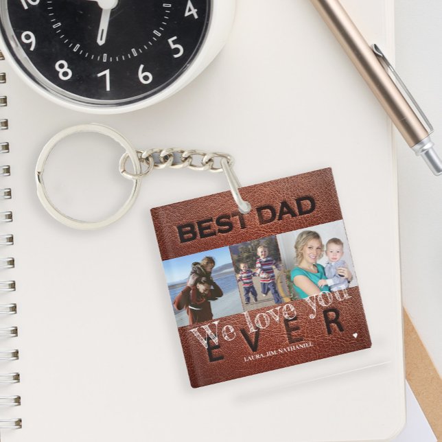 Porte-clés Nous vous aimons papa photos personnalisées (Créateur téléchargé)