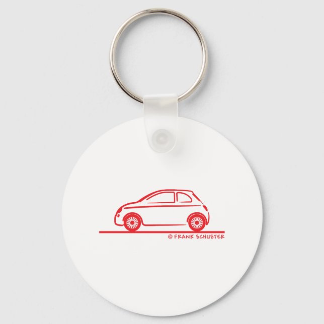 Porte-clés Nouveau Fiat 500 Cinquecento (Recto)