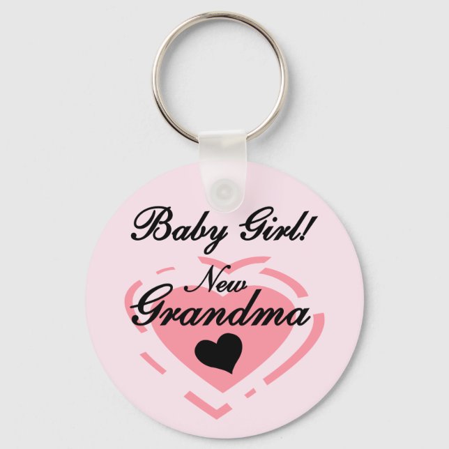 Porte-clés Nouveau Grand-mère Baby Girl Tshirts et cadeaux (Recto)