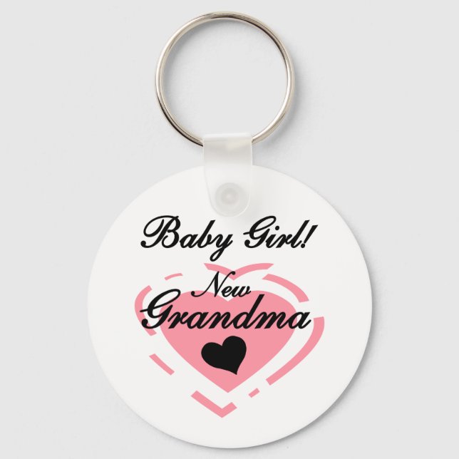 Porte-clés Nouveau Grand-mère Baby Girl Tshirts et cadeaux (Recto)