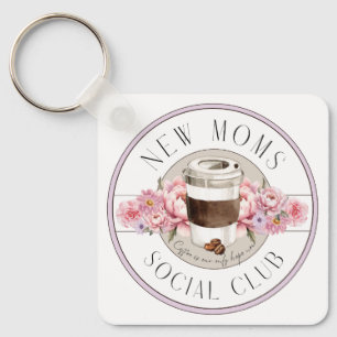 Porte-clés Nouveau Humour maman, le café est notre seul espoi