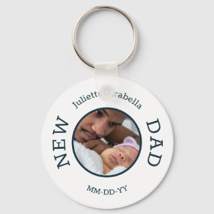 Porte-clés Nouveau Papa Premier Papa Personnalisé Photo Perso