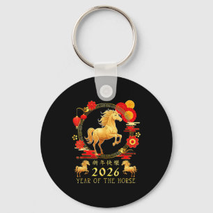 Porte-clés Nouvel An chinois 2026 Année du Cheval pour femmes
