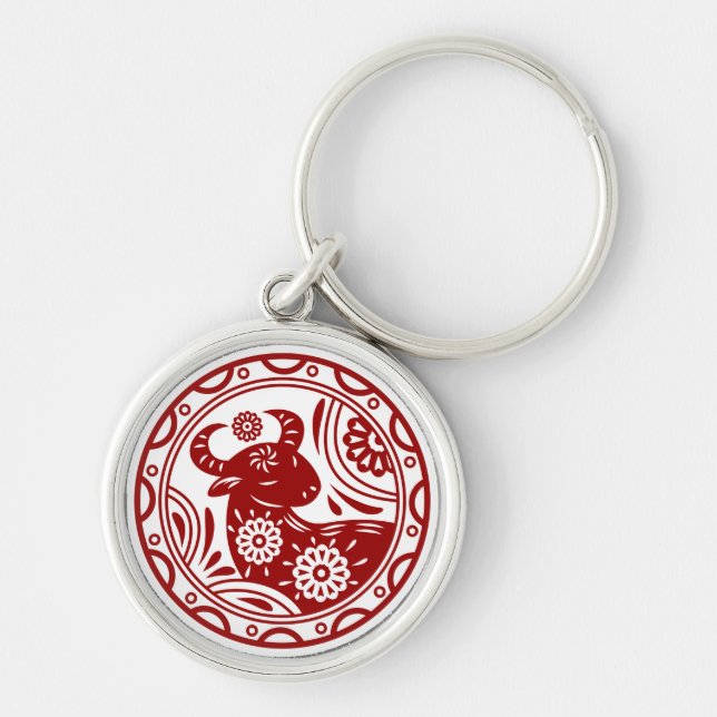 Porte-clés Nouvel An Lunaire De Ox 2021 Zodiac Animal (Devant)