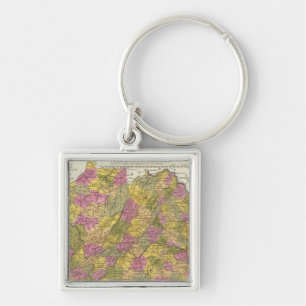 Porte-clés Nouvelle Carte De La Virginie
