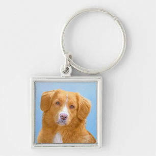 Porte-clés Nouvelle-Écosse Peinture de chien pour l'essayeur