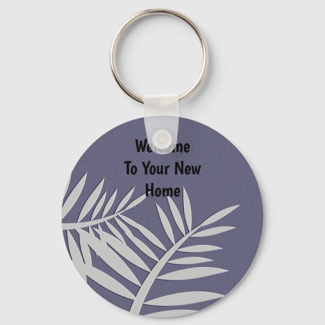 Porte-clés Nouvelle maison Acheteur Leaf Silhouette Realtor (Recto)