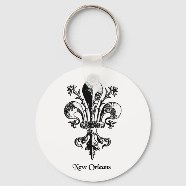 Porte-clés Nouvelle-Orléans Antique Fleur de lis (Recto)
