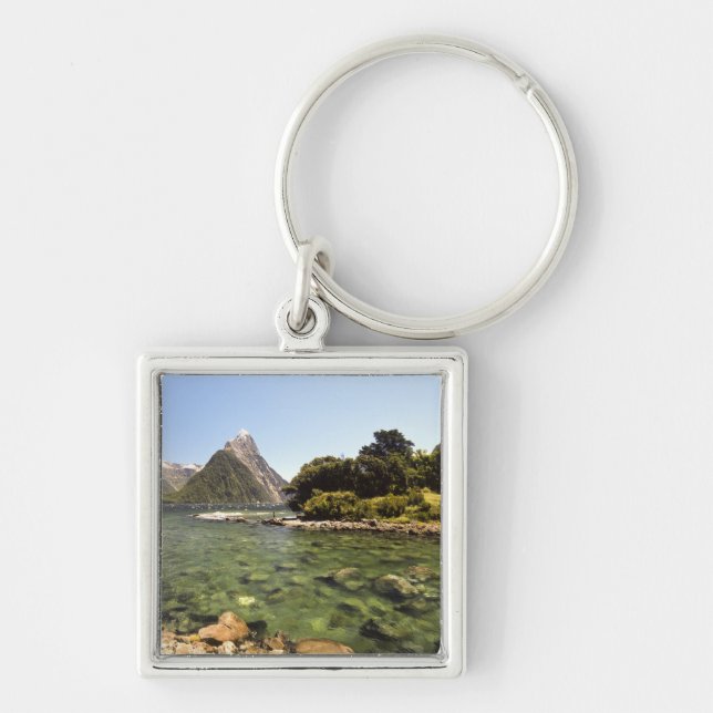 Porte-clés Nouvelle-Zélande, Miter Peak et Bowen River entran (Devant)