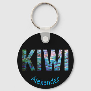 PORTE-CLÉS NOUVELLE-ZÉLANDE PERSONNALISÉE KIWI PAUA KEY RING