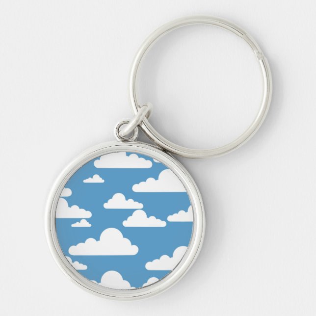 PORTE-CLÉS NUAGES BLANCS (Devant)