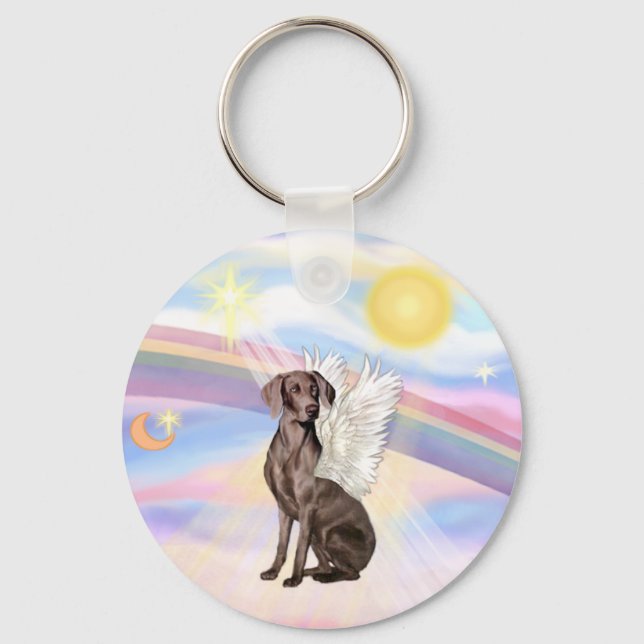 Porte-clés Nuages - Weimaraner Ange (Recto)