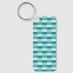 Porte-clés Nuances de sarcelle Blocs de couleur avec gris cla