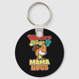 Porte-clés Nuggets de poulet et câlins de maman, drôle de fêt