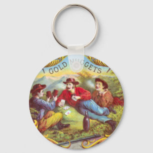 Porte-clés Nuggets d'or Antique Étiquette Cigar