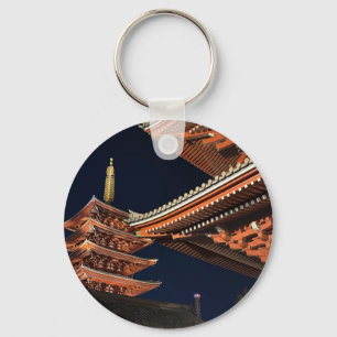 Porte-clés Nuit de Kaminarimon à Tokyo au Japon