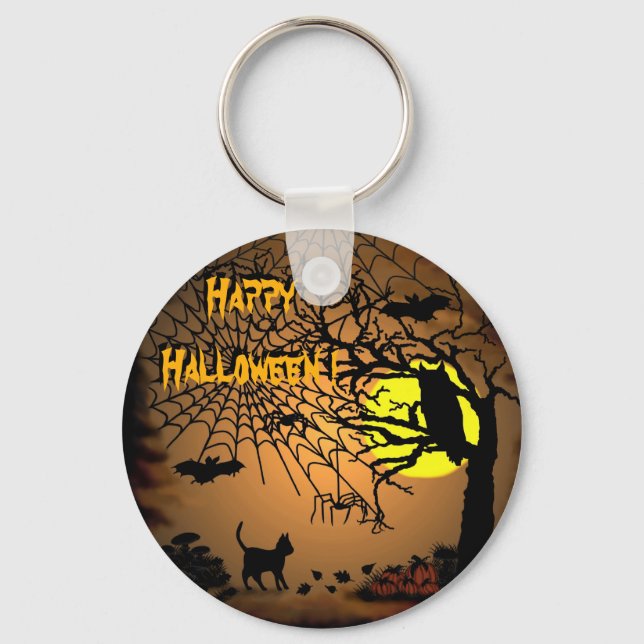 Porte-clés Nuit d'Halloween, Joyeux Halloween ! (Recto)
