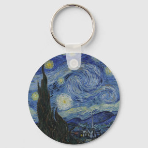 Porte-clés Nuit étoilée, peinture à l'huile, Vincent Van Gogh