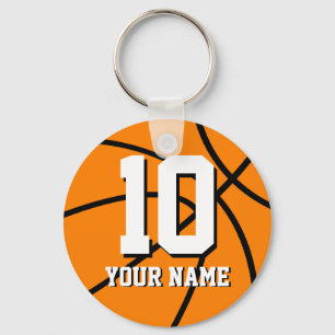 Porte-clés Number 10 basketball keychains   Personalizable