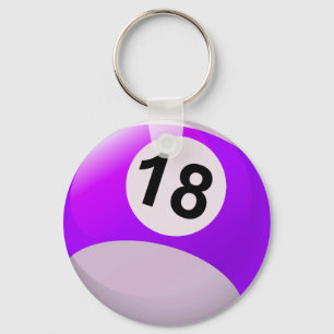 Porte-clés Number 18 Billiards Ball