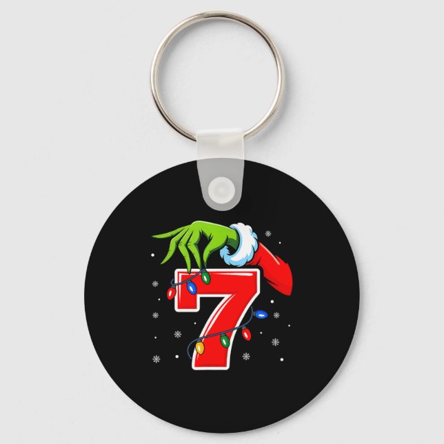 Porte-clés Number 7 Matching 67 Meme Christmas Elf Hand Boys  (Recto)