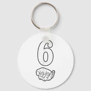 Porte-clés Numéro 6 Drôle 67 Six Sept Mème Mains Couple Corre