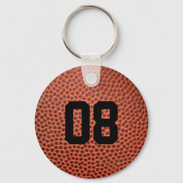 Porte-clés Numéro du maillot de basket-ball en cuir Porte - c (Recto)