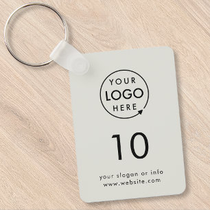 Porte-clés Numéro Grey Logo Business Hospitality Property
