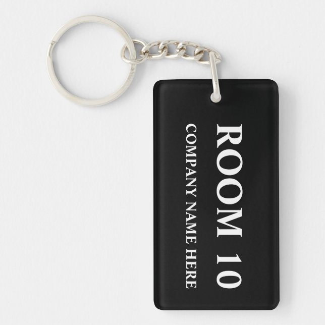 Porte - clés numérotés de chambre d'hôtel | (Devant)