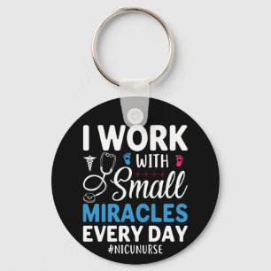 Porte-clés Nurse Gift I Work With Small