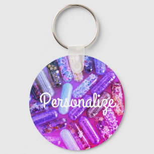 Porte-clés Nurse glitter medication pill