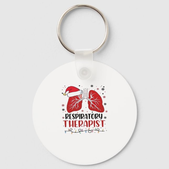 Porte-clés Nurse Respiratory Therapist Christmas, Lung Christ (Recto)
