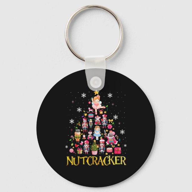 Porte-clés Nutcracker Christmas Tree Ballet Dance Women Kids  (Recto)