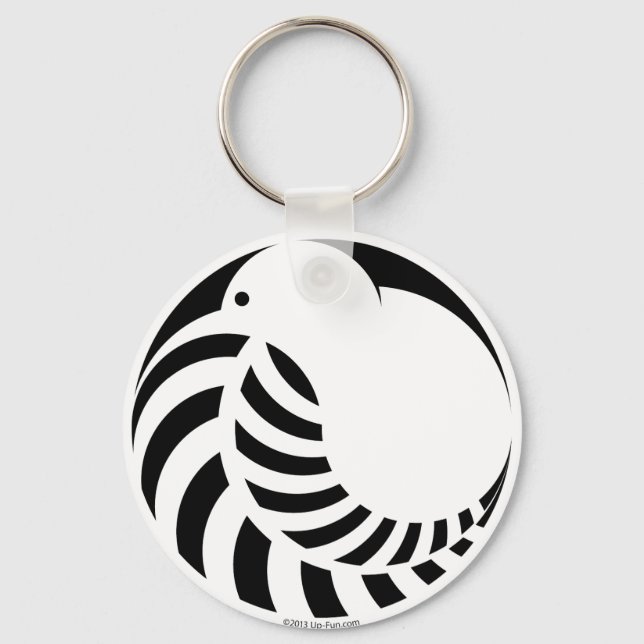 Porte-clés NZ Kiwi / Silver Fern (Recto)