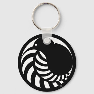 Porte-clés NZ Kiwi / Silver Fern Emblem Keychain