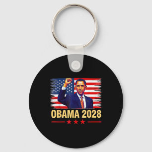 Porte-clés Obama Président Vintage 2028 Obama Drapeau Rétro A