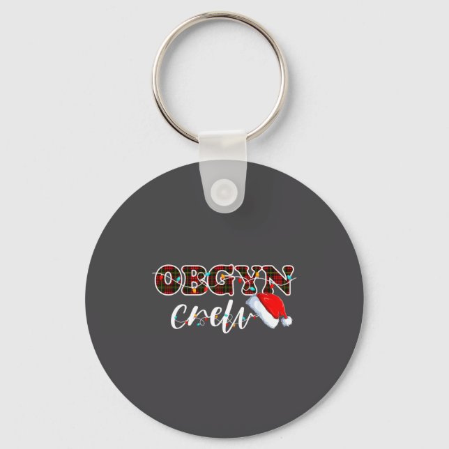 Porte-clés Obgyn Crew Christmas Lights Santa Hat  (Recto)